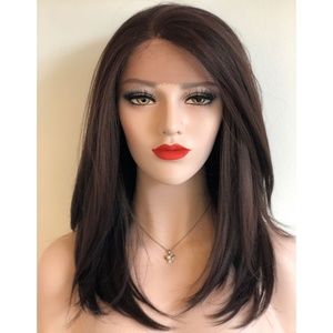 16" Brown Lace Front Wig Color Synthetic #4